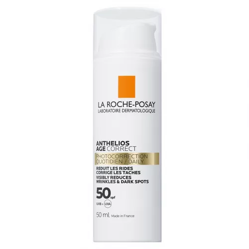 Crema anti-fotoimbatranire SPF50 Anthelios Age Correct, 50 ml, La Roche-Posay