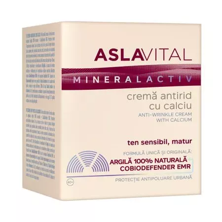 Crema antirid cu calciu Mineralactiv, 50ml, 156, Aslavital