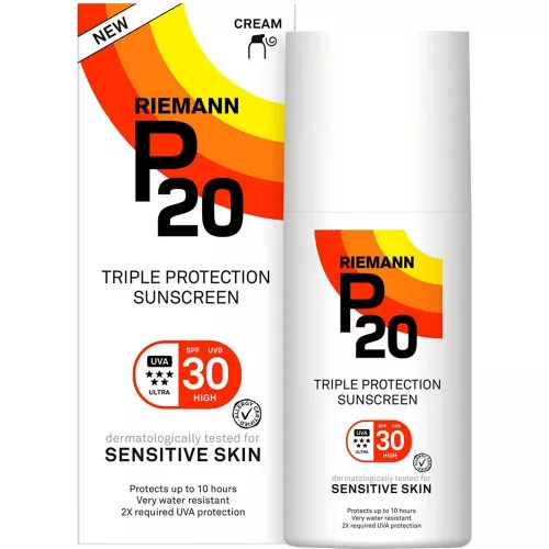 Crema de fata si corp P20 cu protectie solara SPF30 pentru piele sensibila, 200ml, Riemann