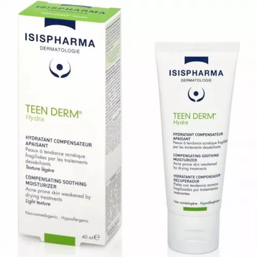Crema pentru pielea predispusa la acnee Teen Derm Hydra, 40ml, Isis Pharma