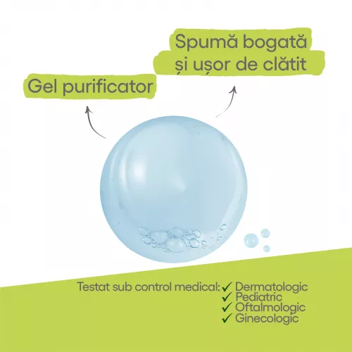 Dermalibour+ Cica gel spumant purificator, 200 ml, A-Derma