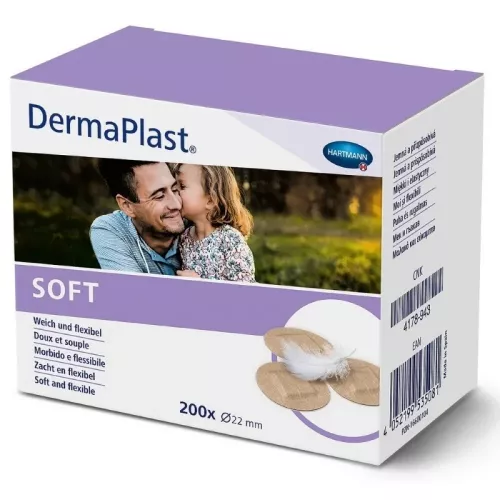 Plasturi rotunzi DermaPlast 22mm, 200 bucati, Hartmann