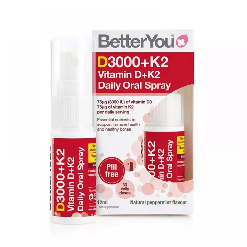Spray oral vitamina D3000UI + K2, 12ml, BetterYou