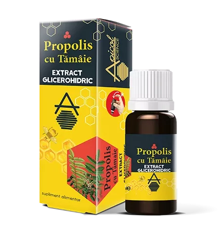 Extract glicerohidric Propolis cu Tamaie, 30ml, Apicol Science