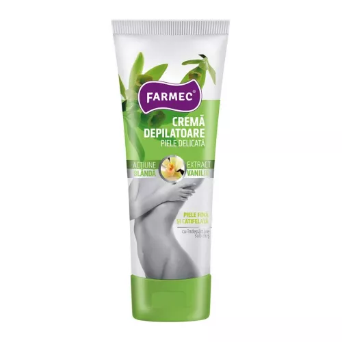 Crema depilatoare piele sensibila cu vanilie, 150 ml, Farmec 822