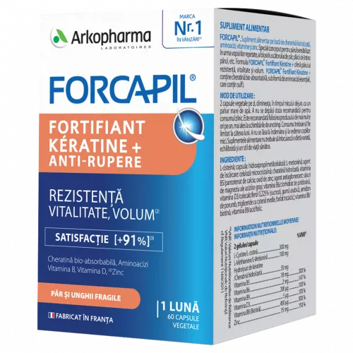 Forcapil Fortifiant Keratine+  , 60 capsule, Arkopharma