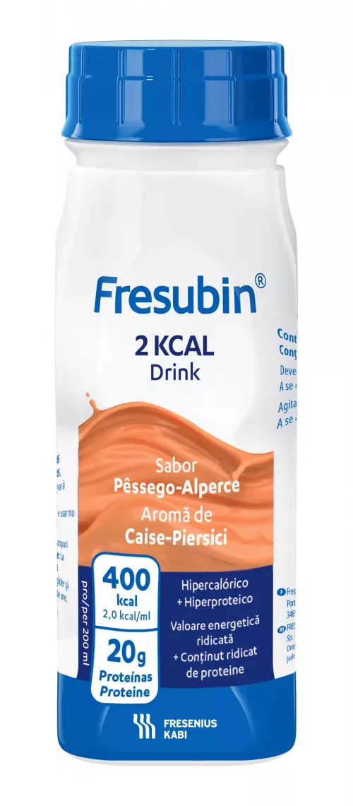 Bautura Fresubin Fibre 2kcal cu aroma de caise-piersici, 200ml, Fresenius Kabi