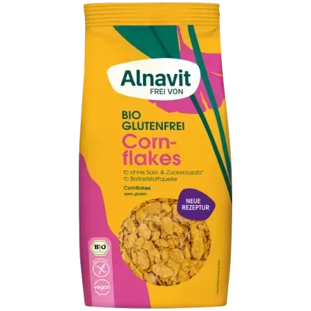 Fulgi de porumb crocanti fara gluten bio, 250g, Alnavit