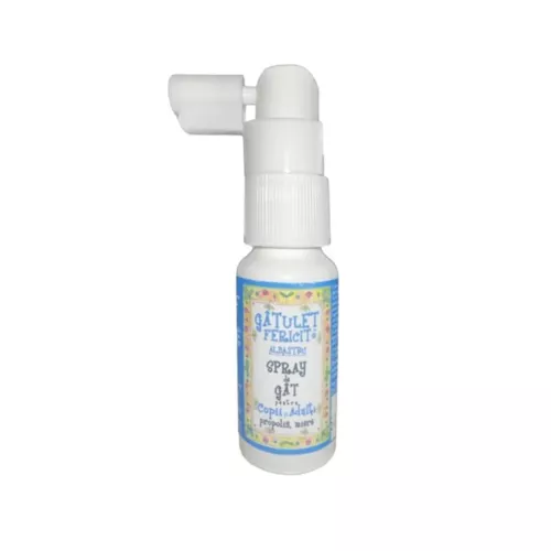 Spray Gatulet Fericit pentru adulti si copii cu propolis si albastru de metilen, 20ml, Prisaca