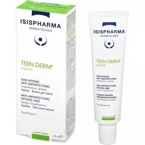 Gel crema pentru acnee severa Teen Derm Alpha Pure, 30 ml, IsisPharma