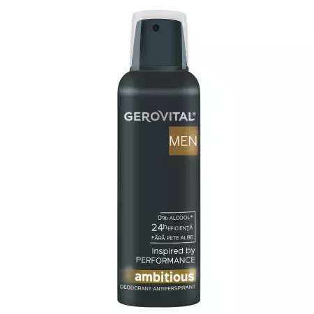 Deodorant pentru barbati Ambitious, 150ml, 3716, Gerovital Men