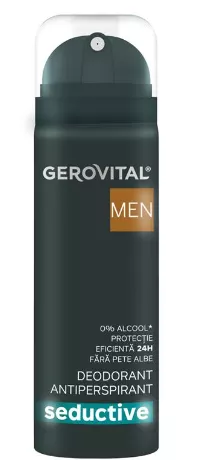 Deodorant antiperspirant barbati Seductive, 150ml, Gerovital Men 3724