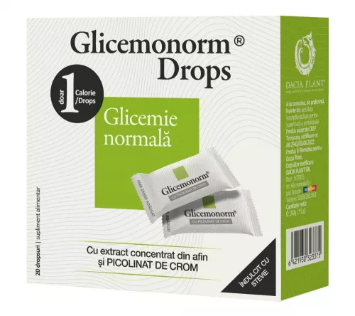 Glicemonorm drops, 100g, Dacia Plant