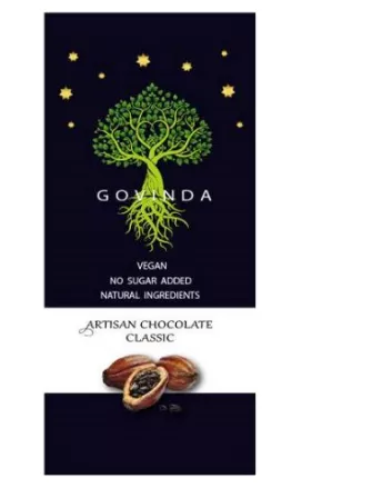 Ciocolata clasica fara zahar, 100g, Govinda