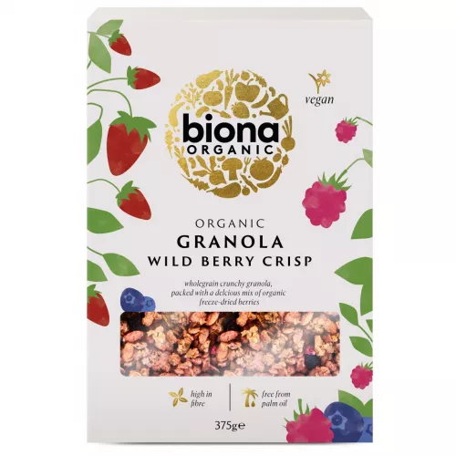 Granola bio crunchy cu fructe de padure, 375g, Biona