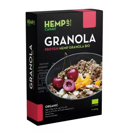 Granola Bio Protein Hemp, 400g, Canah