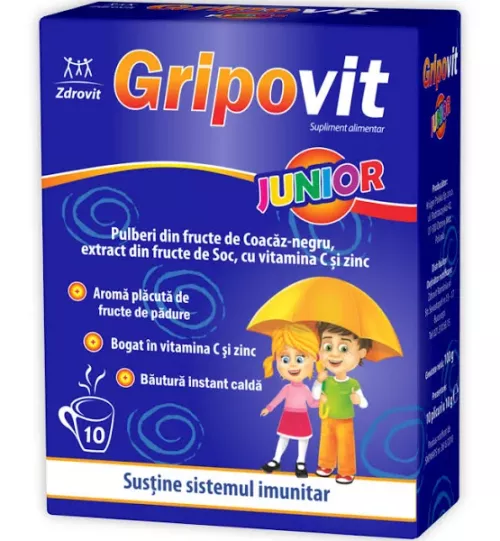 Gripovit Junior, 10 plicuri, Zdrovit