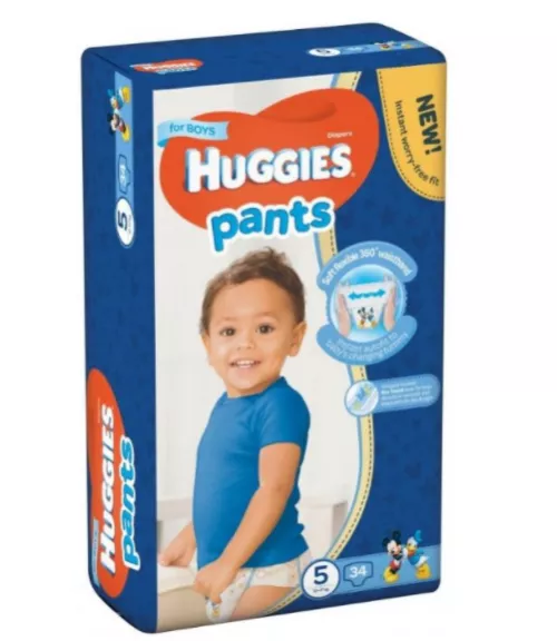 HUGGIES Pants 5 Boy (12-17kg) x 34buc