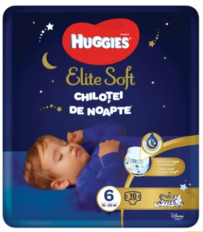 HUGGIES Scutece Elite Soft chilotei de noapte 6 (15-25kg) 16buc