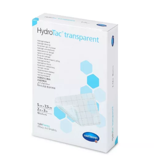 HydroTac transparent cu hidrogel 5 x 7,5cm, 10 bucati, Hartmann