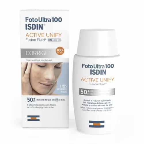 Fluid protectie solara pentru fata SPF50+ Active Unify Fusion Fluid, 50 ml, ISDIN