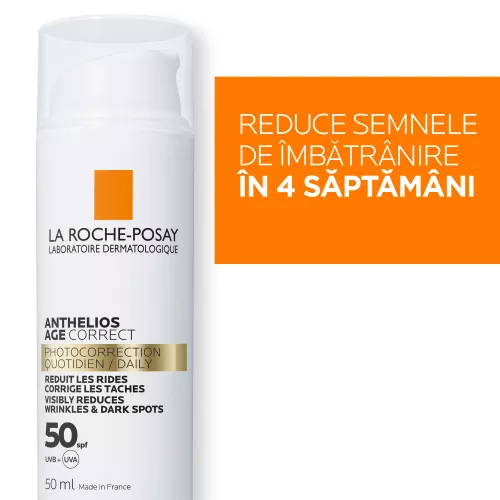 Crema anti-fotoimbatranire SPF50 Anthelios Age Correct, 50 ml, La Roche-Posay