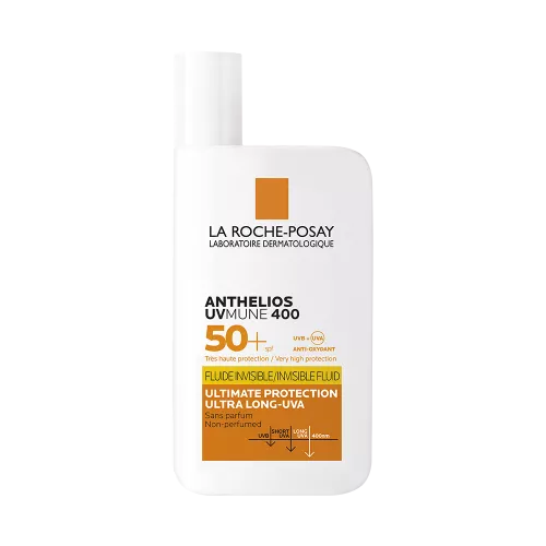 Fluid invizibil fara parfum pentru protectie solara SPF 50+ Anthelios UVMune, 50 ml, La Roche-Posay