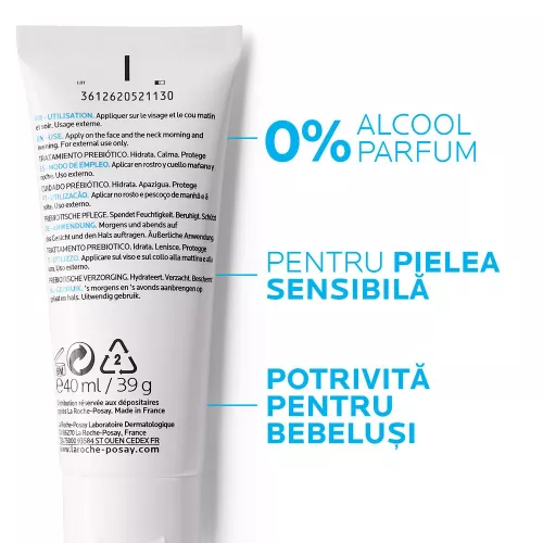 Crema hidratantă pentru pielea sensibilă Toleriane Sensitive, 40ml, LA ROCHE-POSAY