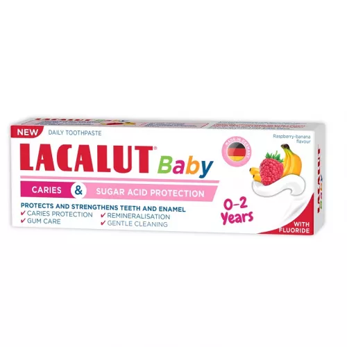 Pasta de dinti Lacalut Baby 0-2 ani, 55ml, Theiss Naturwaren