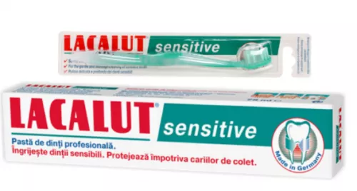 Lacalut Sensitive pasta 75ml+Periuta Sensitive Cadou