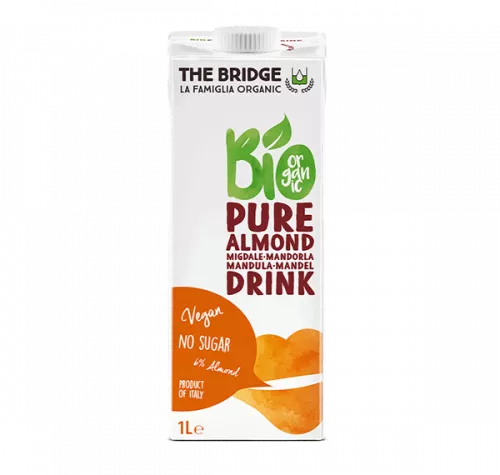 Lapte vegetal bio de migdale 6%, 1l, The Bridge