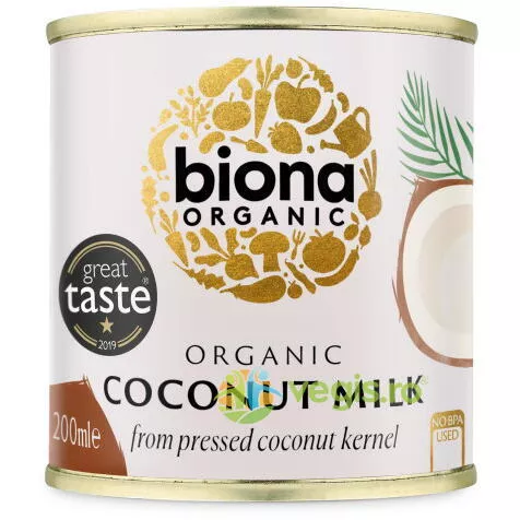 Lapte eco de cocos, 200ml, Biona