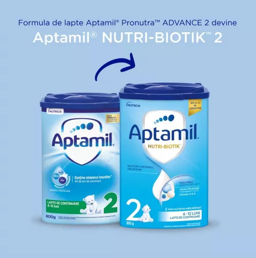 Lapte praf Aptamil 2, 800g, Nutricia