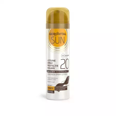Lotiune spray cu protectie solara SPF20, 150ml, 4644, Gerovital Sun