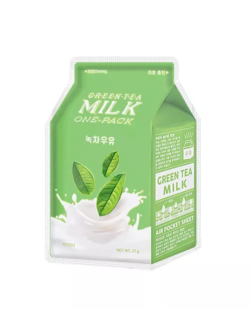 Masca Green Tea Milk efect calmant 21g (A'Pieu)