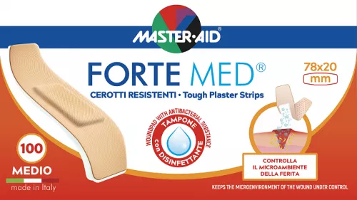 Plasturi ultra rezistenți Forte Med Master-Aid, Mediu 78x20 mm, 100 bucati, Pietrasanta Pharma