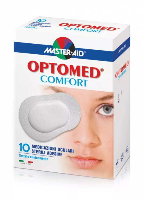 Pansament ocular steril Optomed Comfort Master-Aid, 100x72 mm, 10 bucati, Pietrasanta Pharma