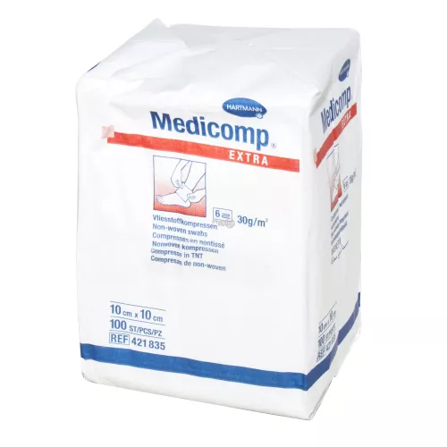 Medicomp Extra Comprese nesterile 10/10cm x 100buc (Hartmann)