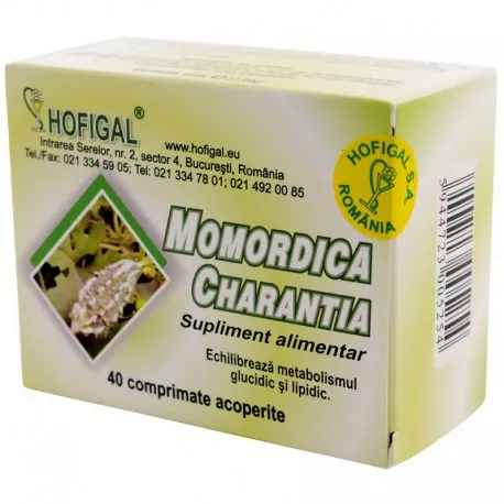 Momordica charantia 500 mg, 40 comprimate, Hofigal