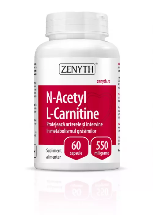 N-Acetyl L-Carnitine 550 mg, 60 capsule, Zenyth