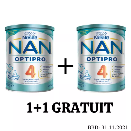 Lapte praf Nestle NAN 4 Optipro, 400 g