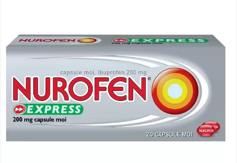 Nurofen Express 200mg, 20 capsule moi, Reckitt Benckiser