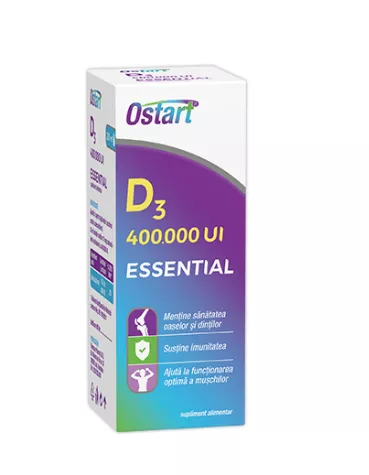 Ostart Essential D3 400 000 UI picături, 20ml, Fiterman