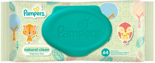 PAMPERS Servetele umede Naturally Clean x 64
