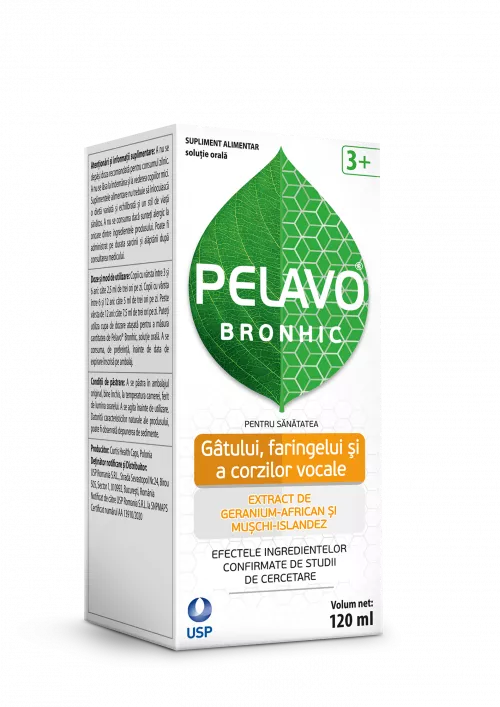 Pelavo Bronhic solutie orala 3 ani+, 120ml, USP