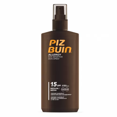 Spray cu protectie solara pentru piele sensibila cu SPF 15 Allergy, 200 ml, Piz Buin