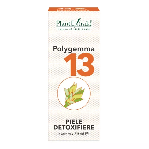 Polygemma 13 Piele detoxifiere, 50 ml, Plantextrakt