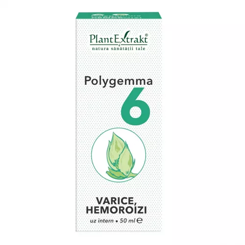 Polygemma 6 Varice și Hemoroizi, 50 ml, Plantextrakt