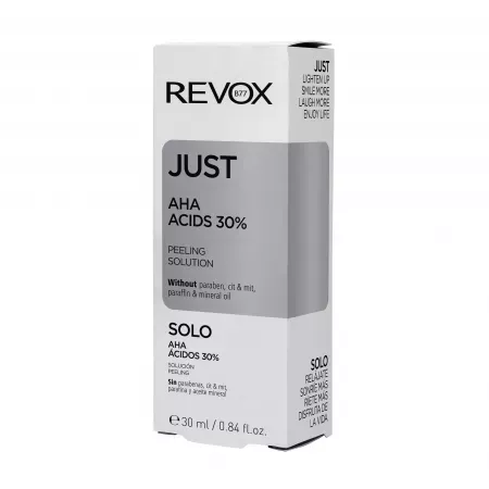 Solutie de peeling Just AHA Acids 30%, 30ml, REVOX