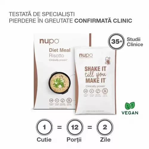 Risotto Italian vegan dieta, 10 plicuri, Nupo